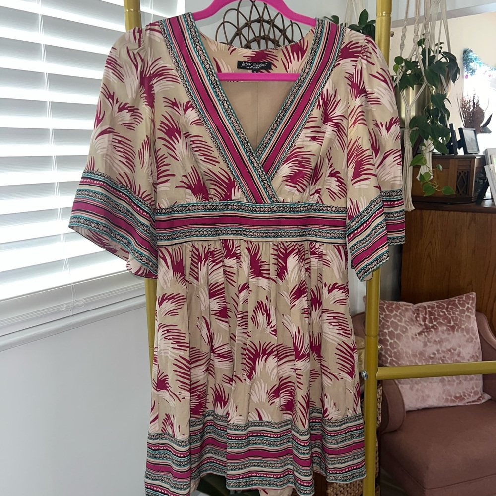 Betsey Johnson Vintage 90s 100% Silk Kimono Tunic Dress